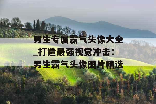 男生专属霸气头像大全_打造最强视觉冲击：男生霸气头像图片精选