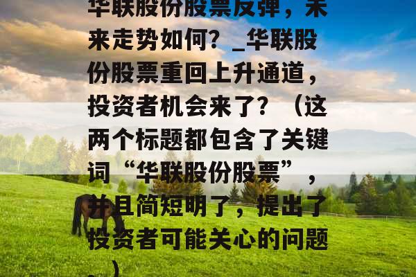 华联股份股票反弹，未来走势如何？_华联股份股票重回上升通道，投资者机会来了？（这两个标题都包含了关键词“华联股份股票”，并且简短明了，提出了投资者可能关心的问题。）