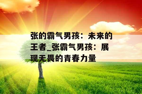 张的霸气男孩：未来的王者_张霸气男孩：展现无畏的青春力量