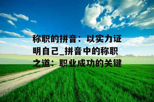 称职的拼音：以实力证明自己_拼音中的称职之道：职业成功的关键