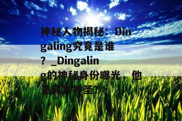 神秘人物揭秘：Dingaling究竟是谁？_Dingaling的神秘身份曝光，他是何方神圣？