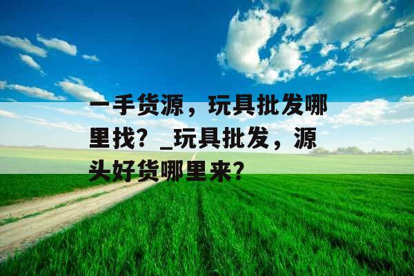 一手货源，玩具批发哪里找？_玩具批发，源头好货哪里来？