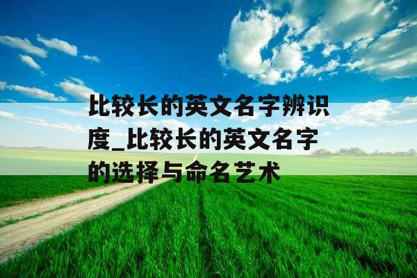 比较长的英文名字辨识度_比较长的英文名字的选择与命名艺术 比较长的英文名字辨识度_比较长的英文名字的选择与命名艺术