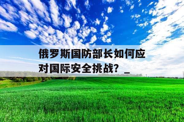 俄罗斯国防部长如何应对国际安全挑战？_