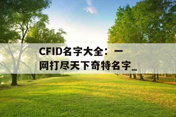 CFID名字大全：一网打尽天下奇特名字_