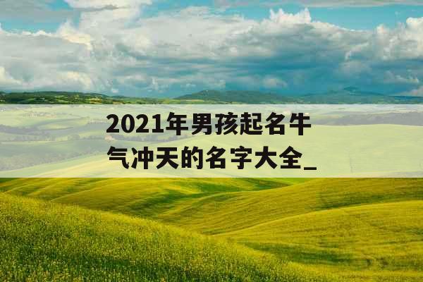 2021年男孩起名牛气冲天的名字大全_