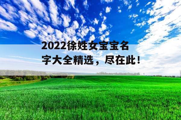 2022徐姓女宝宝名字大全精选，尽在此！_