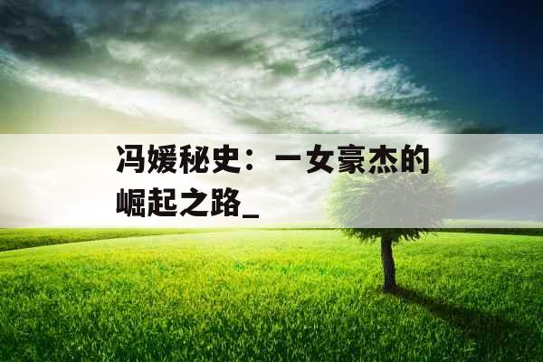 冯媛秘史：一女豪杰的崛起之路_
