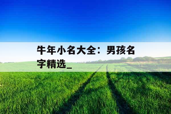牛年小名大全：男孩名字精选_