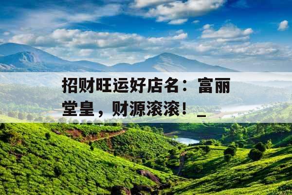 招财旺运好店名：富丽堂皇，财源滚滚！_