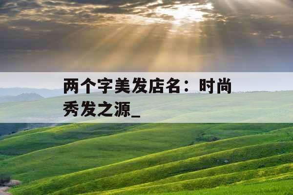 两个字美发店名：时尚秀发之源_