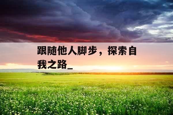 跟随他人脚步，探索自我之路_