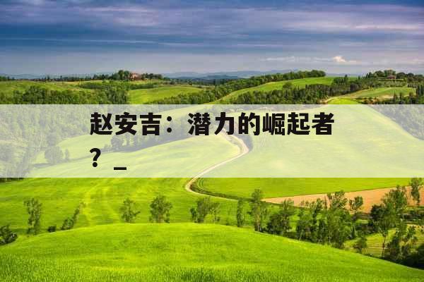 赵安吉：潜力的崛起者？_