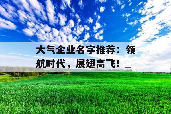 大气企业名字推荐：领航时代，展翅高飞！_