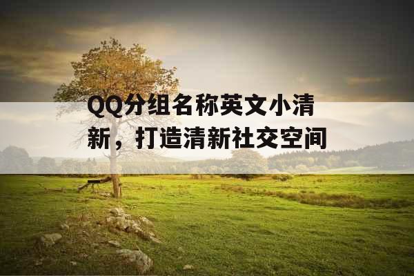 QQ分组名称英文小清新，打造清新社交空间_