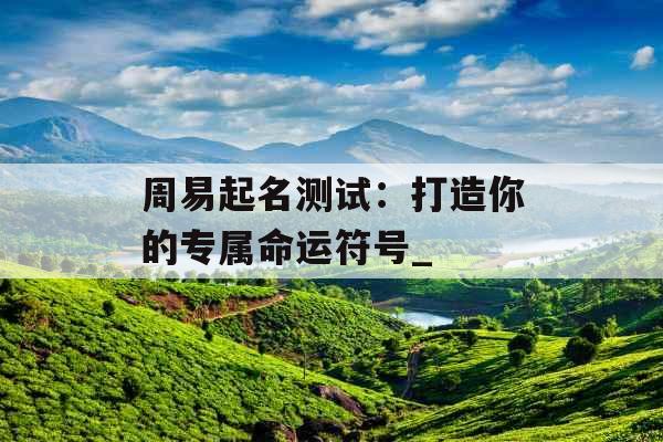 周易起名测试：打造你的专属命运符号_
