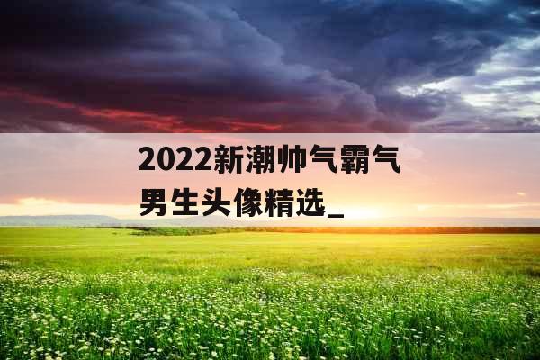 2022新潮帅气霸气男生头像精选_