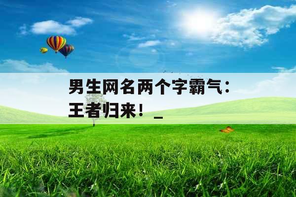 男生网名两个字霸气：王者归来！_