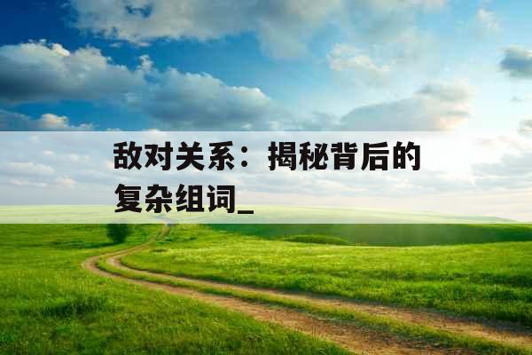 敌对关系：揭秘背后的复杂组词_