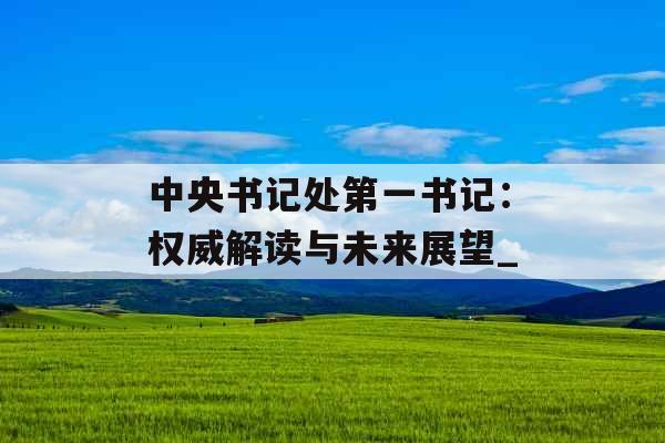 中央书记处第一书记：权威解读与未来展望_