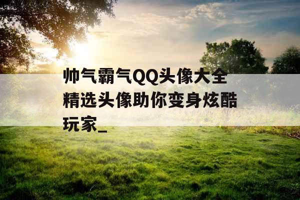 帅气霸气QQ头像大全精选头像助你变身炫酷玩家_