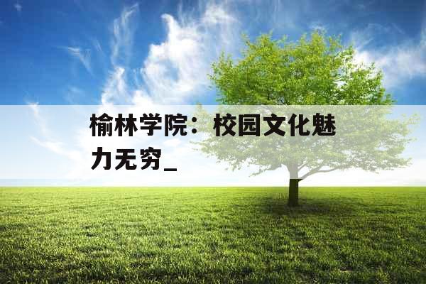 榆林学院：校园文化魅力无穷_