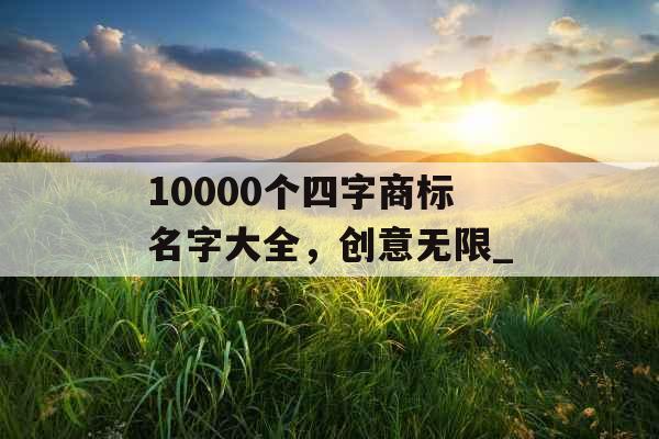 10000个四字商标名字大全，创意无限_