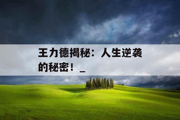 王力德揭秘：人生逆袭的秘密！_