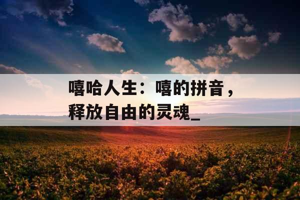 嘻哈人生：嘻的拼音，释放自由的灵魂_