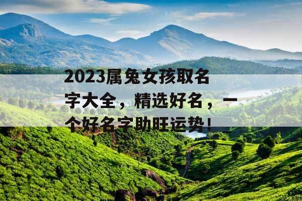 2023属兔女孩取名字大全，精选好名，一个好名字助旺运势！_