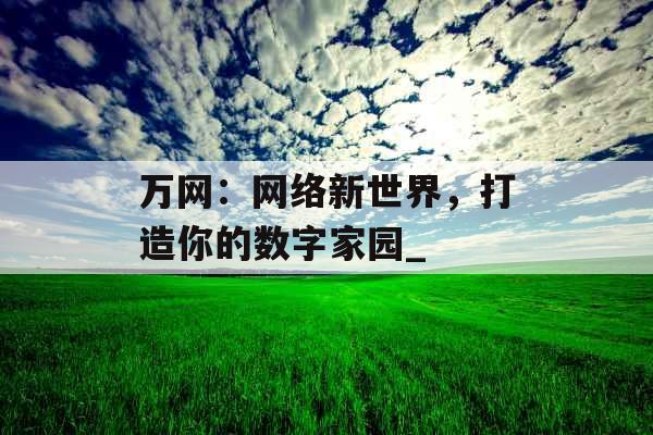 万网：网络新世界，打造你的数字家园_