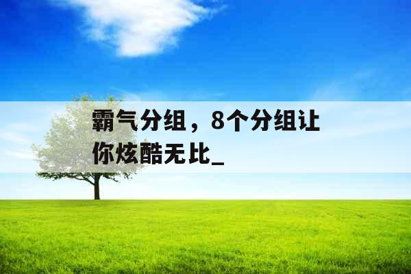 霸气分组，8个分组让你炫酷无比_