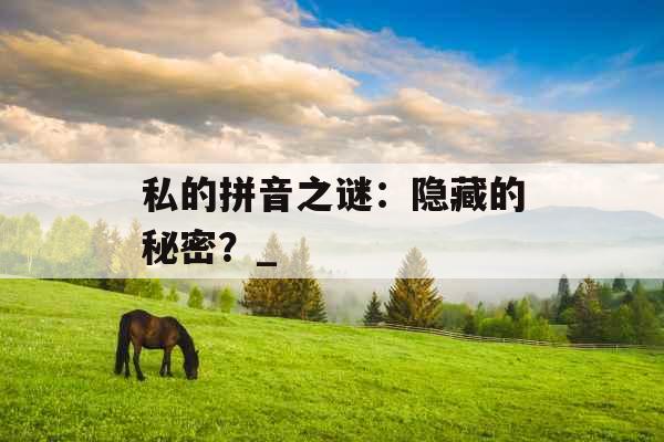 私的拼音之谜：隐藏的秘密？_