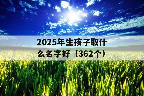 2025年生孩子取什么名字好（362个）