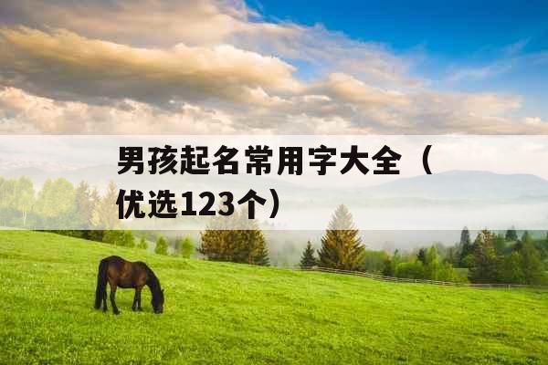 男孩起名常用字大全（优选123个）