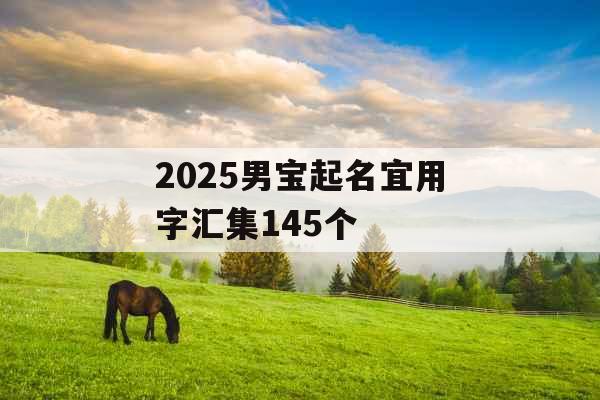2025男宝起名宜用字汇集145个