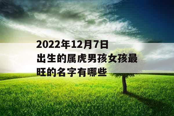 2022年12月7日出生的属虎男孩女孩最旺的名字有哪些 2022年12月7日出生的属虎男孩女孩最旺的名字有哪些