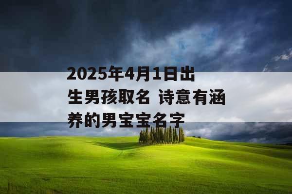 2025年4月1日出生男孩取名 诗意有涵养的男宝宝名字