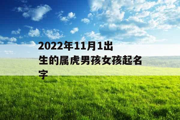 2022年11月1出生的属虎男孩女孩起名字