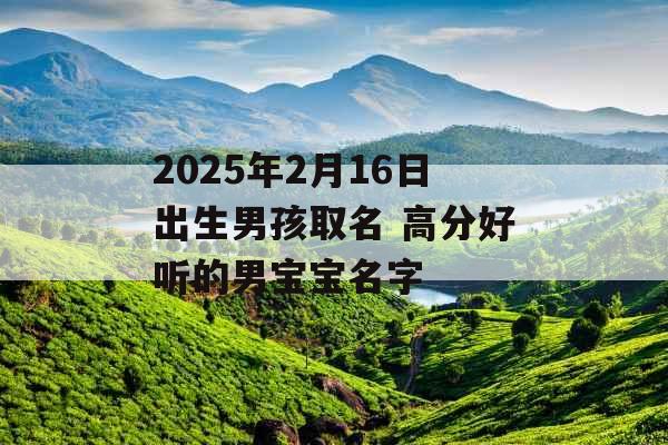 2025年2月16日出生男孩取名 高分好听的男宝宝名字 2025年2月16日出生男孩取名 高分好听的男宝宝名字