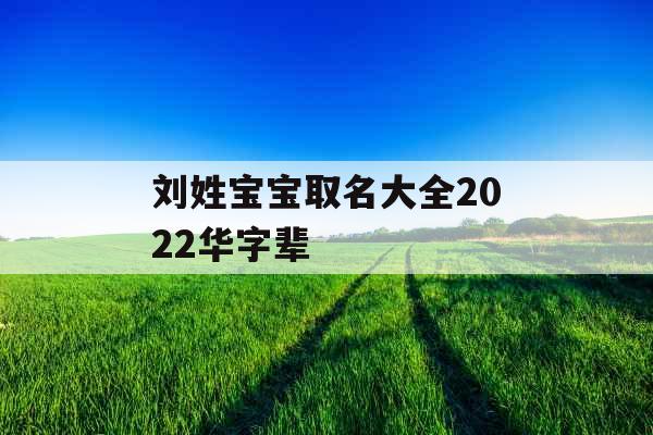 刘姓宝宝取名大全2022华字辈