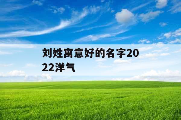 刘姓寓意好的名字2022洋气 刘姓寓意好的名字2022洋气
