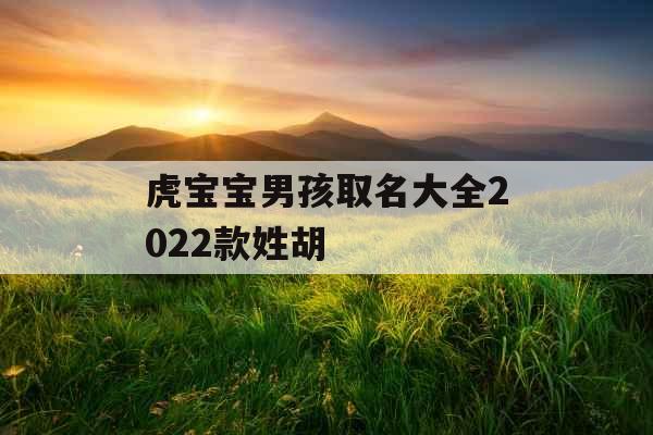 虎宝宝男孩取名大全2022款姓胡 虎宝宝男孩取名大全2022款姓胡