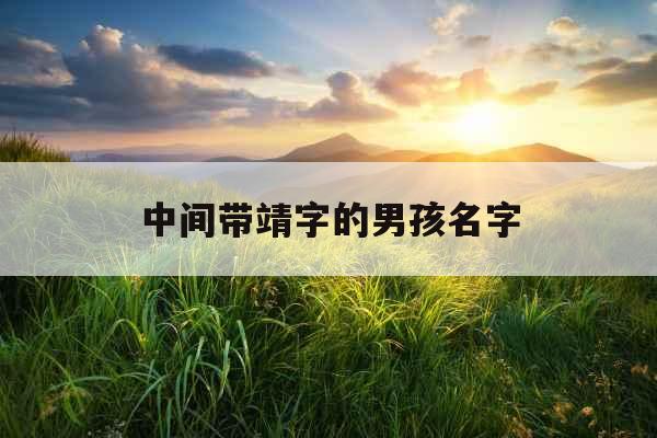 中间带靖字的男孩名字
