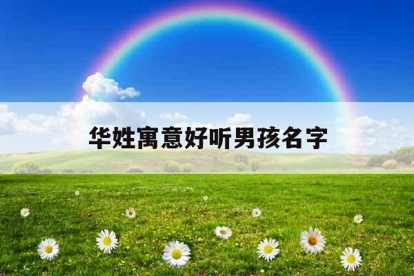 华姓寓意好听男孩名字