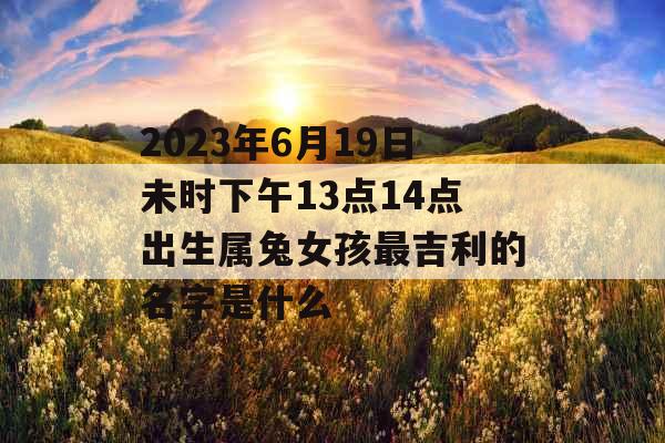 2023年6月19日未时下午13点14点出生属兔女孩最吉利的名字是什么