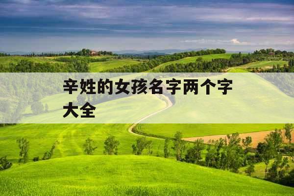 辛姓的女孩名字两个字大全