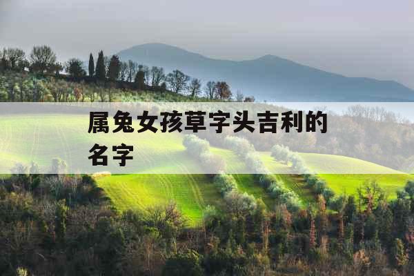 属兔女孩草字头吉利的名字