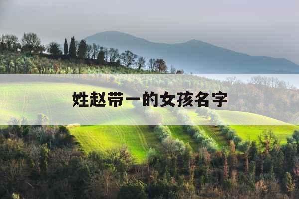 姓赵带一的女孩名字
