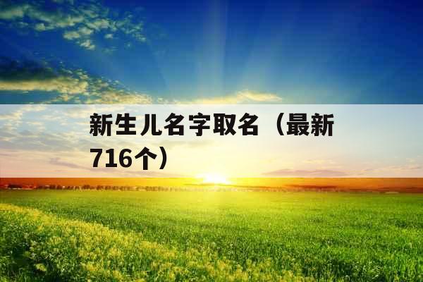 新生儿名字取名(最新716个) 新生儿名字取名(最新716个)